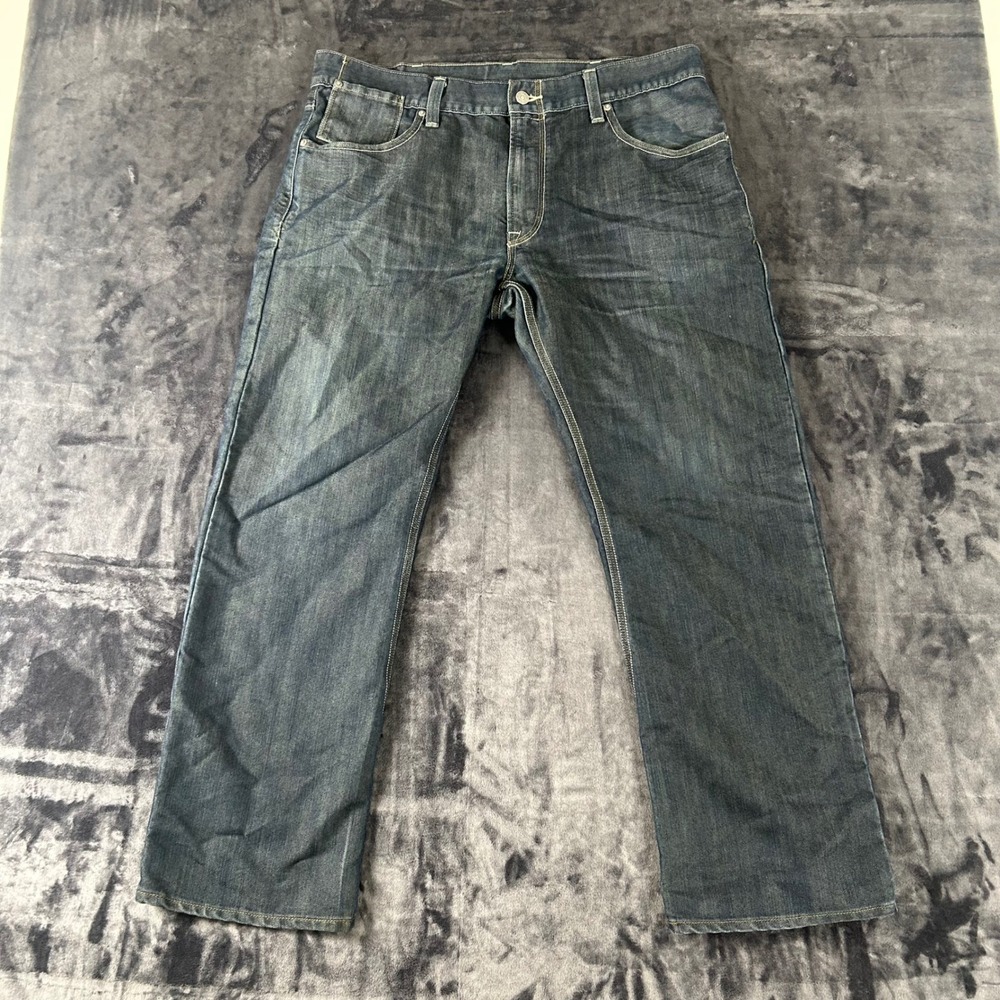 Levi's‎ 514 Straight Leg Jeans Mens 38x30 Blue Dark Wash Flap Pocket 1846